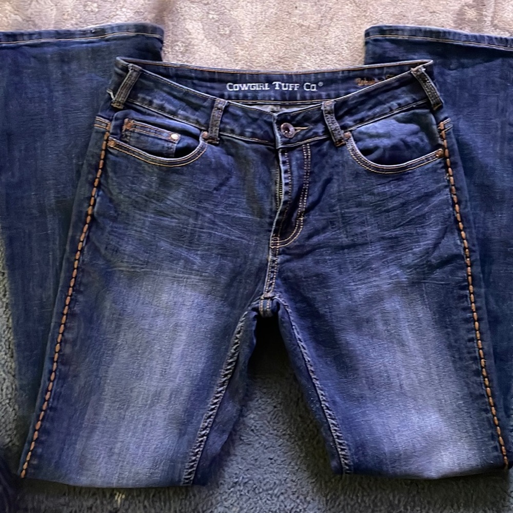 Dark blue juniors jeans 29/33 new thick stitching